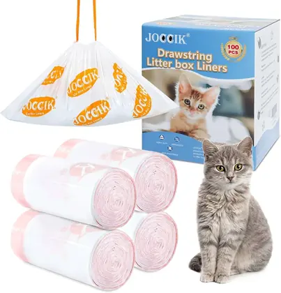 Drawstring waste liners
